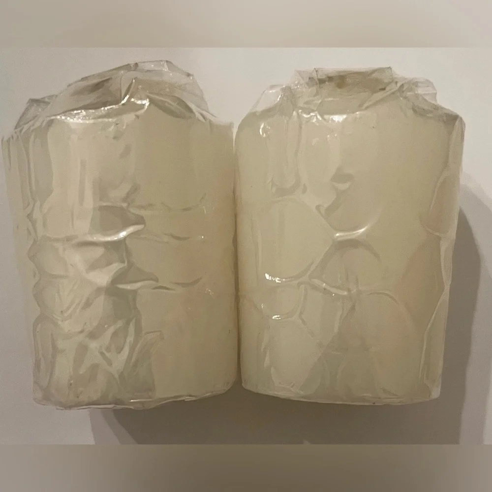 New in package silver sequin votive candle gift set
